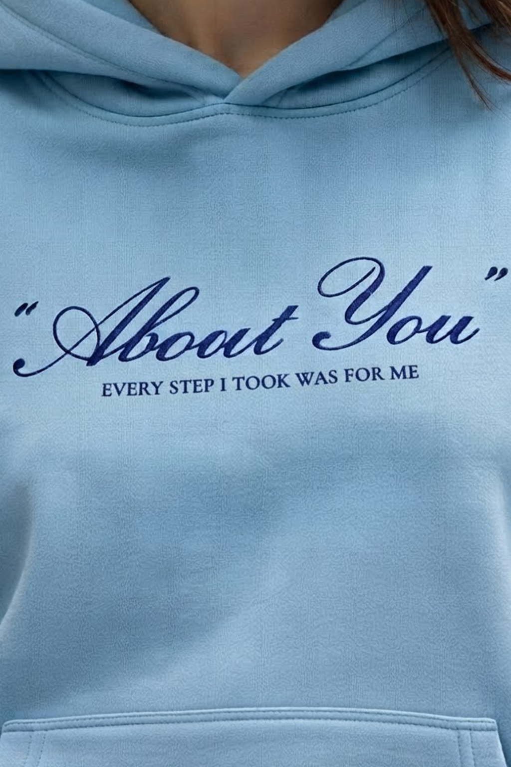 About You Blue Regular Fit Printed Hoodie