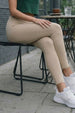 Beige Regular Fit Plain Legging