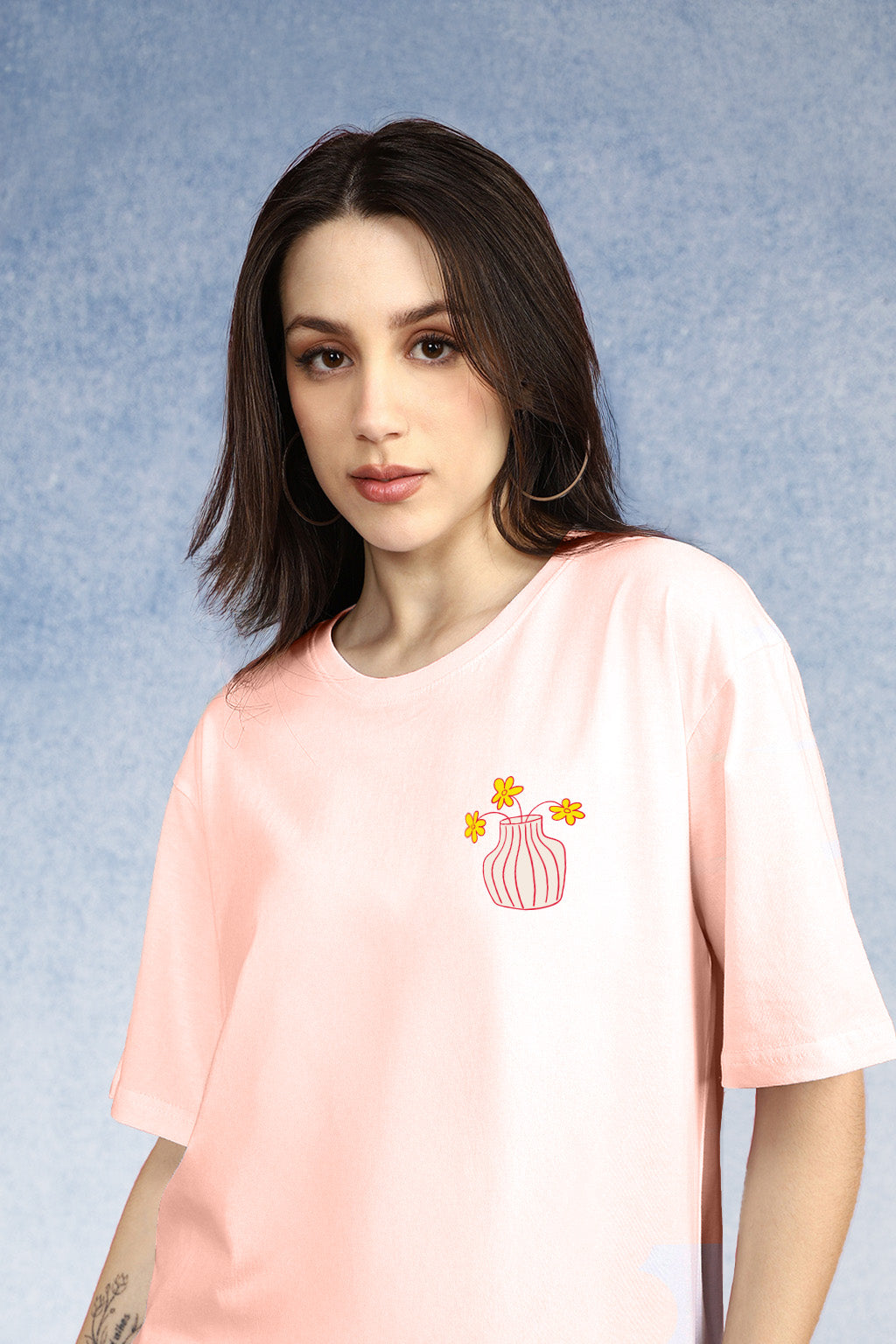 Apetito Rose Water Oversized Graphic T-Shirt