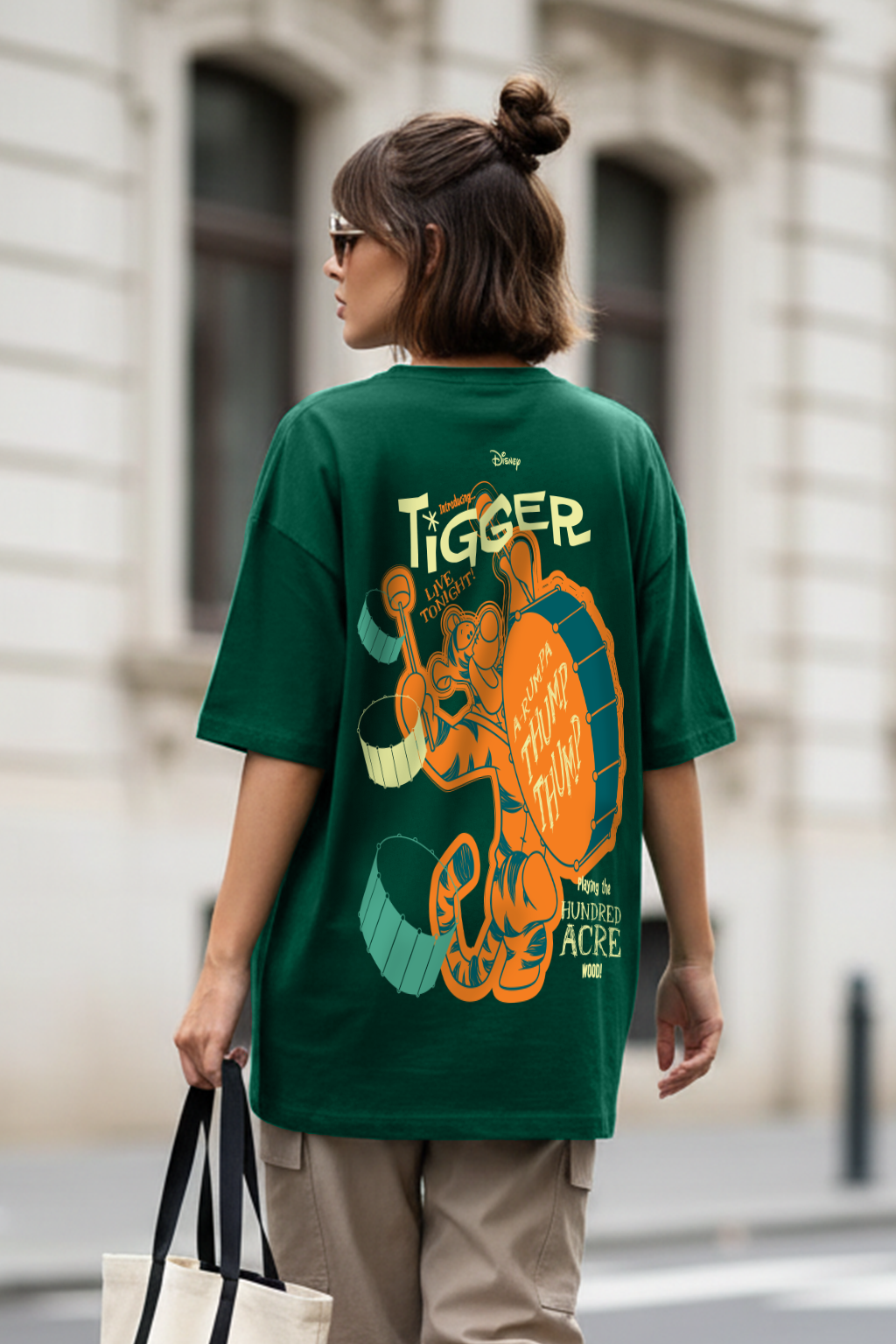 Disney Tiger Green Oversized Graphic T-Shirt