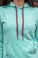 Plain Green Regular Fit Hoodie