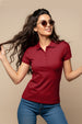 Red Plain Cotton Regular Slim Fit Polo T-Shirt