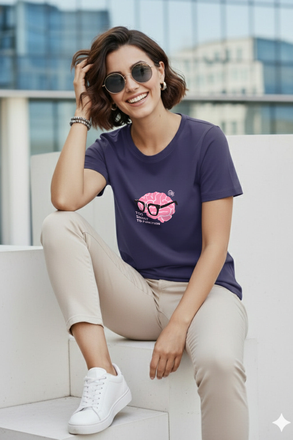 Too Smart Future Dusk Printed Regular Fit T-Shirt