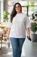 White Plain Plus Size T-shirt