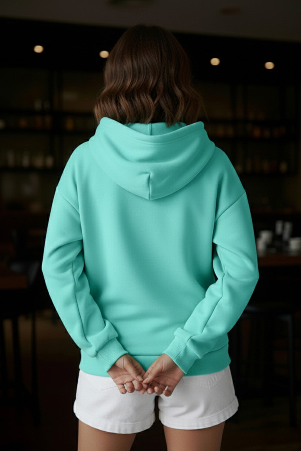 Stay High Graphic Printed Green Oversized Hoodie