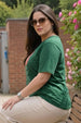 Grow Your Own Way Green Printed Plus Size T-shirt