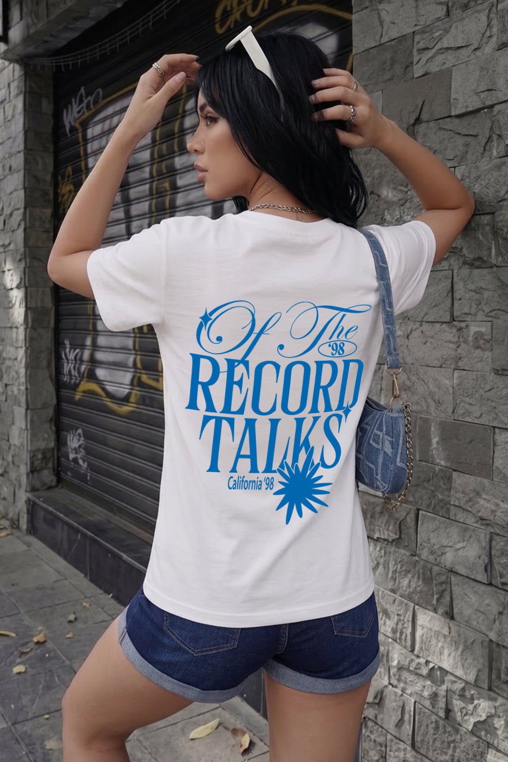 Gossip White Printed Regular Fit T-Shirt