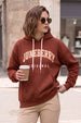 Juneberry Original Rust Graphic Printed Oversized Hoodie