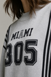 Miami Grey Flatknit Striped Sweatshirt