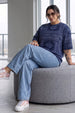 Paisley Navy Plus Size Oversized T-shirt
