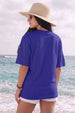Seoul Royal Blue Oversized Fit Graphic T-Shirt