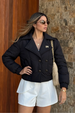 FLURRY BLACK CROPPED JACKET