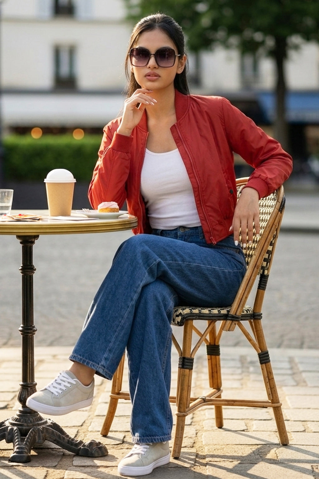 EVERYDAY RED BOMBER JACKET