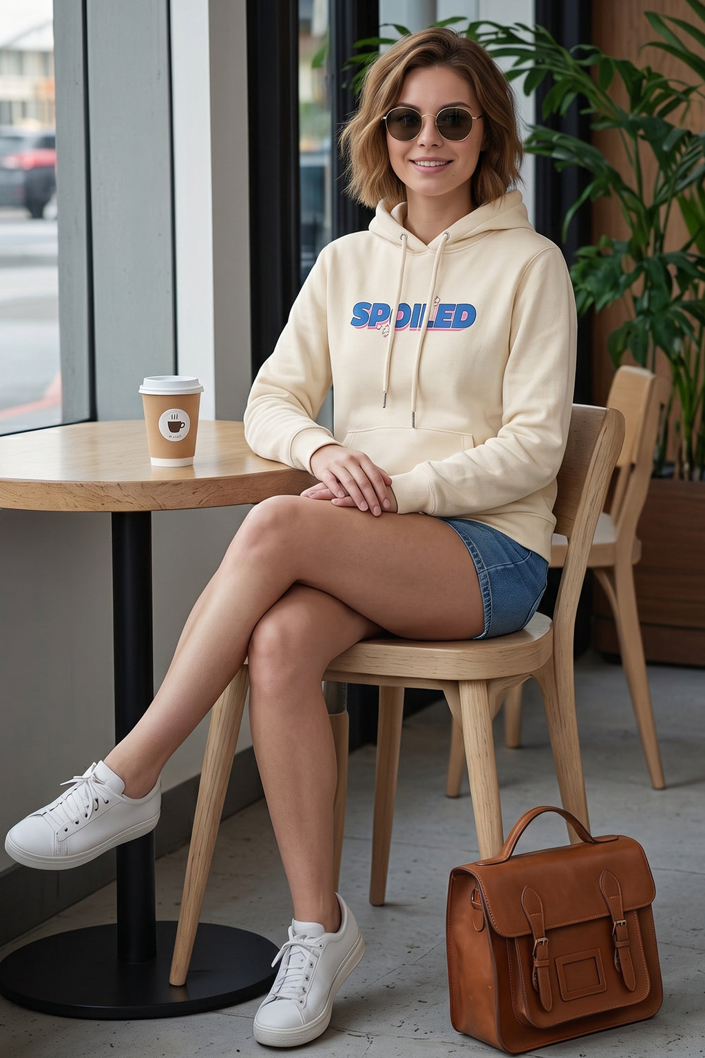 Spoiled Marshmallow Regular Fit Printed Hoodie