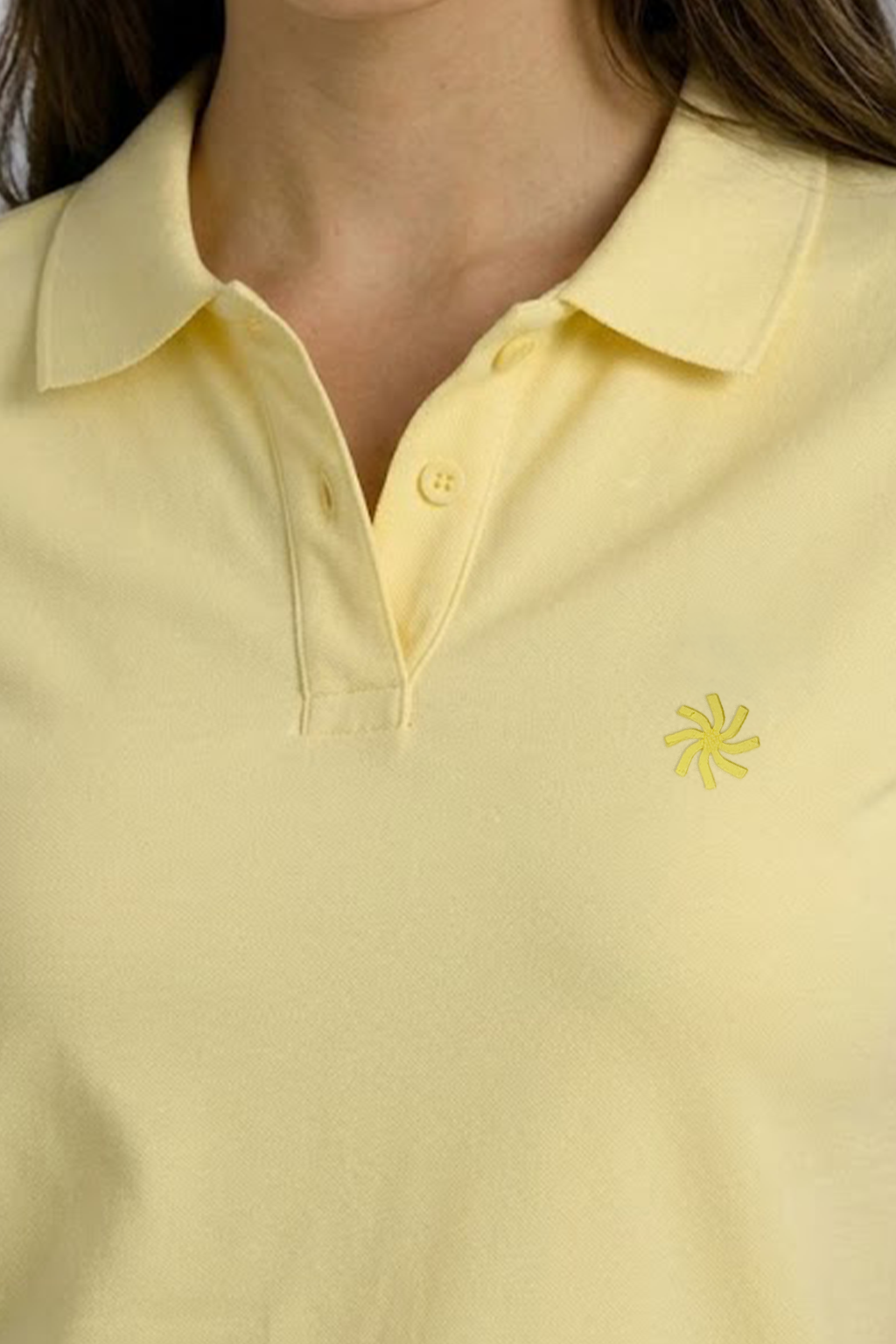 Yellow Interlock Regular Fit Polo T-Shirt