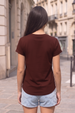 Maroon Plain Boyfriend Fit T-Shirt