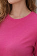 Pink Plain Full Sleeve Regular Fit T-Shirt