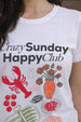 Crazy Sunday White Printed Regular Fit T-Shirt