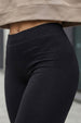 Black Regular Fit Plain Legging