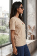 Slow Living  Swanwhite Regular Fit Printed T-shirt