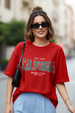 California Red Oversized Typographic T-Shirt