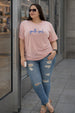 Gentle Soul Rose Water Plus Size Printed T-shirt