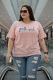 Gentle Soul Rose Water Plus Size Printed T-shirt