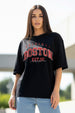 Boston Black Graphic Printed Oversized T-Shirt