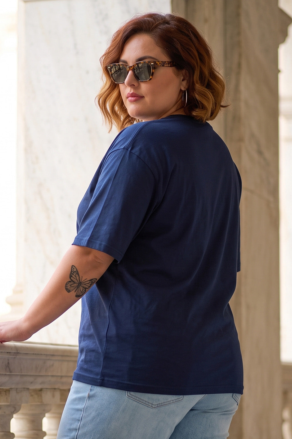 Juneberry Original Navy Plus Size T-shirt