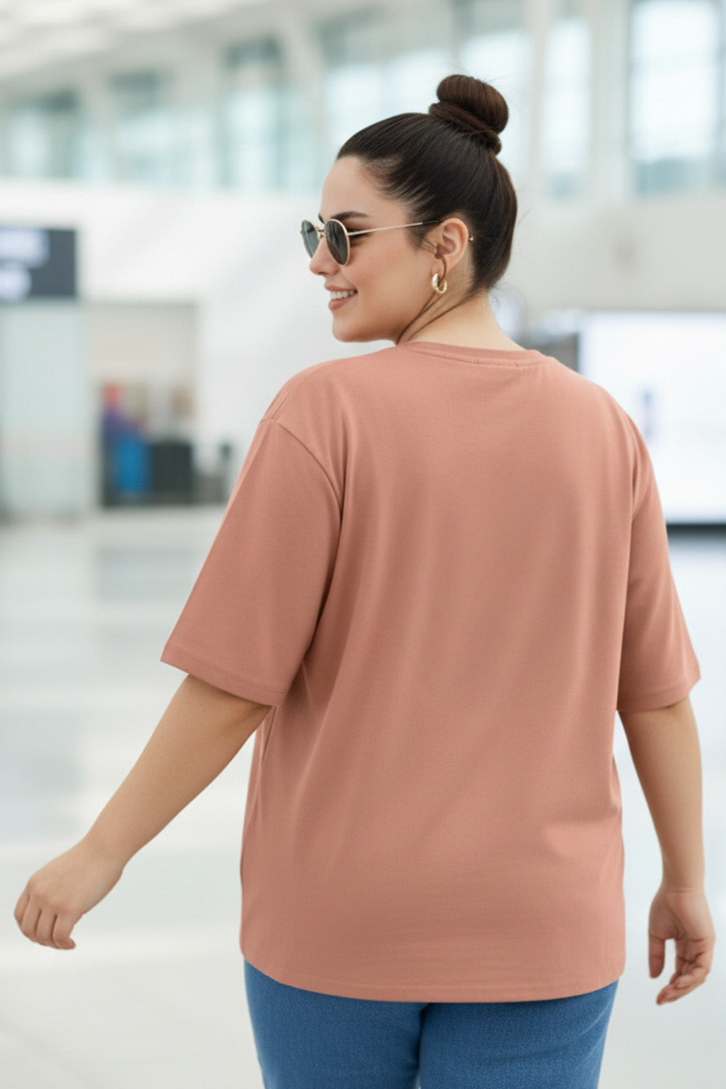 Cork Plain Plus Size T-shirt