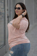 Gentle Soul Rose Water Plus Size Printed T-shirt