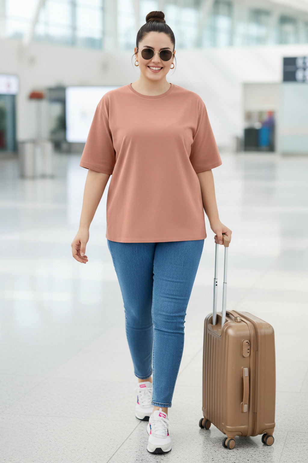 Cork Plain Plus Size T-shirt