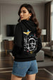 Happy Guy Black Regular Fit Back Printed Hoodie