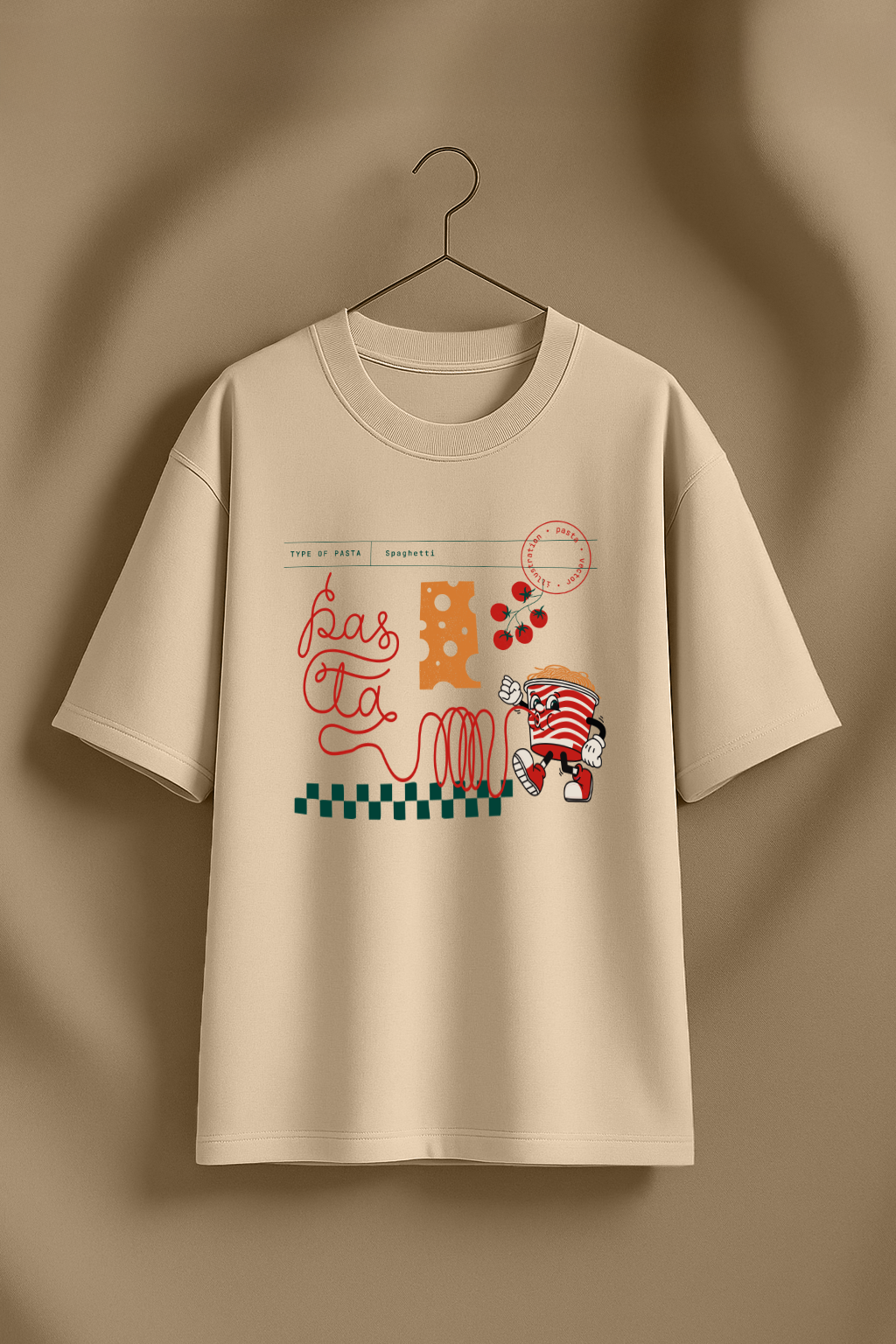 Pasta Swanwhite Oversized Graphic T-Shirt