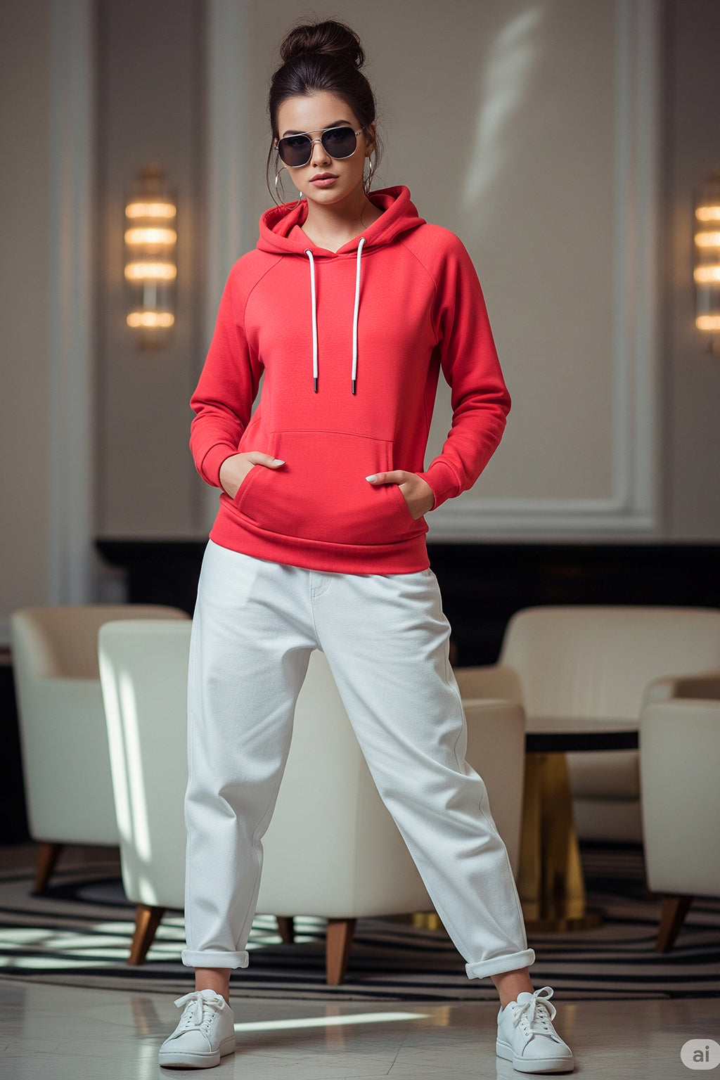 Plain Magenta Regular Fit Hoodie