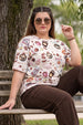 Coffee White Plus Size T-shirt