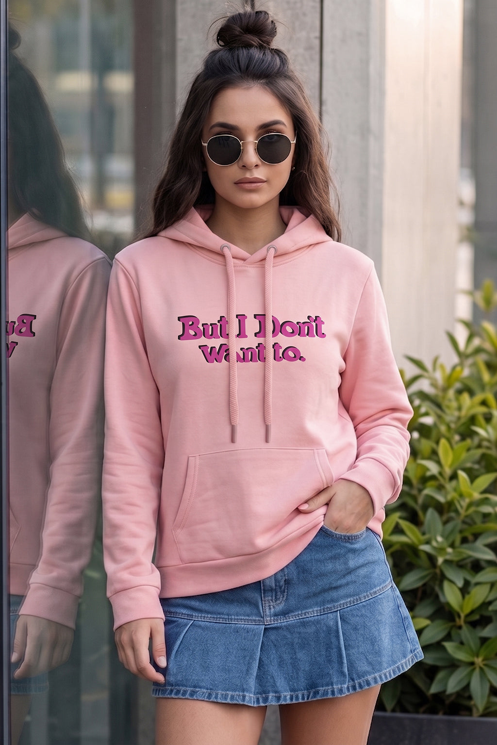 But I Don't Pink Regular Fit Printed Hoodie