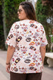 Coffee White Plus Size T-shirt