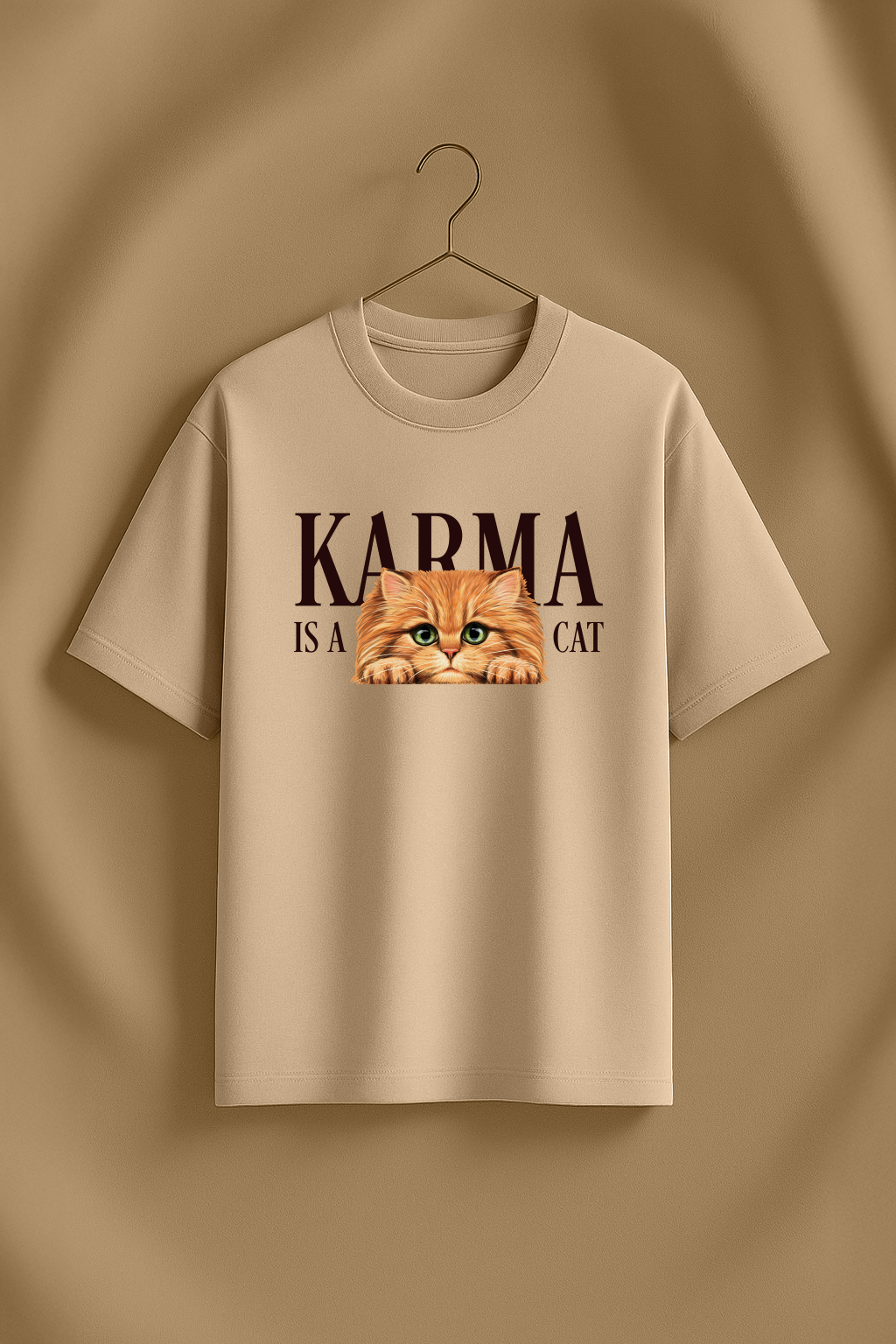 Karma Swanwhite Printed Regular Fit T-Shirt