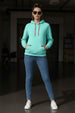 Plain Green Regular Fit Hoodie