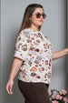 Coffee White Plus Size T-shirt