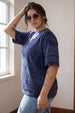 Paisley Navy Plus Size Oversized T-shirt