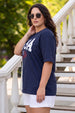 USA Navy Plus Size Printed T-shirt