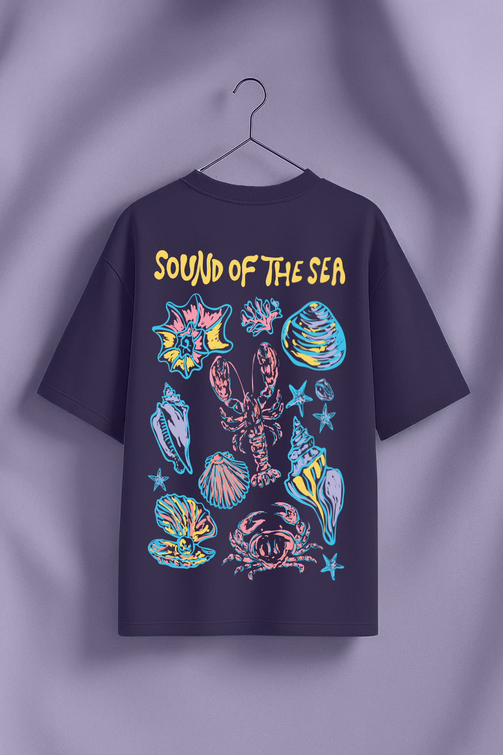 Sound Of Sea Future Dusk Oversized Printed T-Shirt