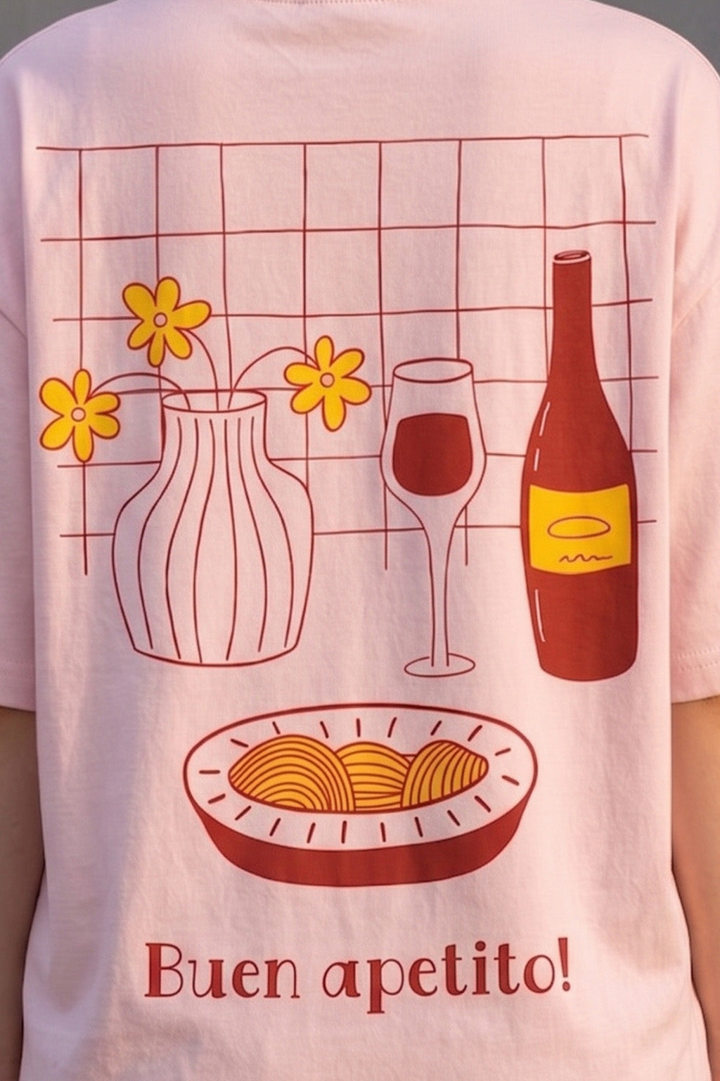 Apetito Rose Water Oversized Graphic T-Shirt