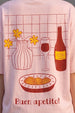 Apetito Rose Water Oversized Graphic T-Shirt