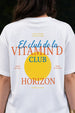 Vitamin D White Graphic Printed Oversized T-Shirt