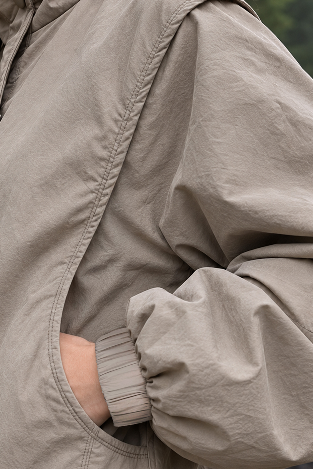 STAND COLLAR NEW BEIGE JACKET
