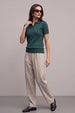 Elite Diamond Green Regular Fit Flatknit Premium Polo T-Shirt