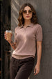 Elite Diamond Mauve Regular Fit Flatknit Premium Polo T-Shirt